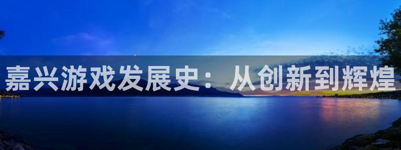bbin视讯官网代理开号怎么开：嘉兴游戏发展史：从创新到辉煌